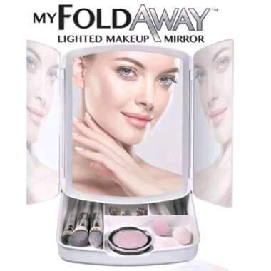 KACA MAKEUP Lampu TERLENGKAP My Foldaway Makeup Mirror Cermin Rias