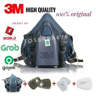 Masker Respirator 3M 7502 Original | Original Masker 3M 7502