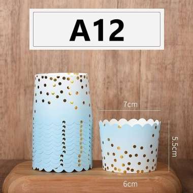 aiGooTan - ALAS CUP CAKE (ISI 10) - Kertas Muffin Paper Cupcake Kue Bolu Roti Wadah Tempat Murah Med