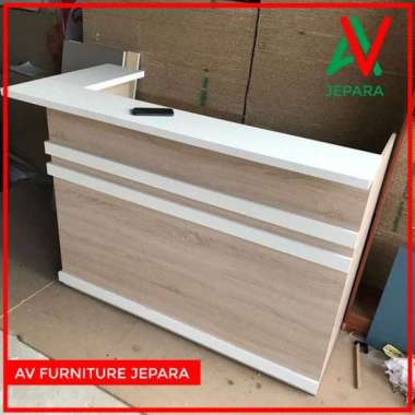 MEJA RECEPTIONIS MODERN HPL MOTIF - MEJA KASIR - MEJA TAMU MINIMALISS