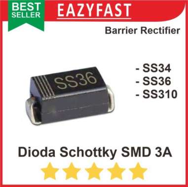 Dioda Schottky SMD 3A SS34 SS36 1N5822 2 A Barrier Rectifier Diode D SS36