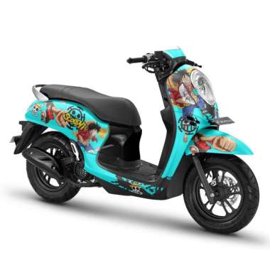 Decal Stiker Full body Scoopy Prestige 2023 2022 2020 One Piece Putih