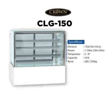 CROWN CLG150 Rectangular Cake Showcase CLG-150