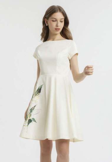 Minimal Poppy Dress Egret L EGRET