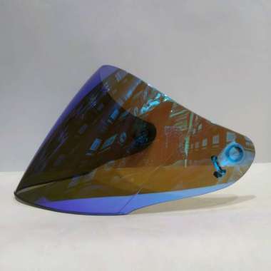KACA VISOR FLAT KYT GALAXY FLAT R IRIDIUM BLUE UNTUK SEMUA UKURAN