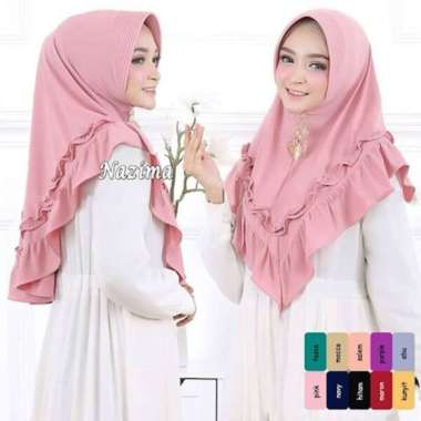 JILBAB ORIGINAL KHIMAR MINI NAZIMA / JILBAB KHIMAR / JILBAB INST PINK