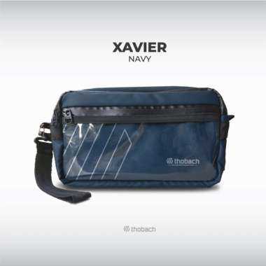 POUCH BAG HAND PRIA WANITA XAVIER THOBACH original Navy