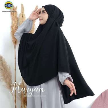 BERGO MARYAM JUMBO XXL KHIMAR SYARI / JILBAB INSTAN / KERUDUNG SYARI HITAM