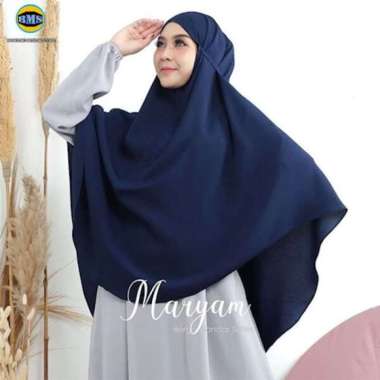 BERGO MARYAM JUMBO XXL KHIMAR SYARI / JILBAB INSTAN / KERUDUNG SYARI NAVY