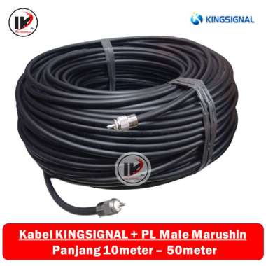 Paket Kabel RG 8 KINGSIGNAL Plus KON.PL Male RG8 MARUSHIN 10m - 50m 50meter