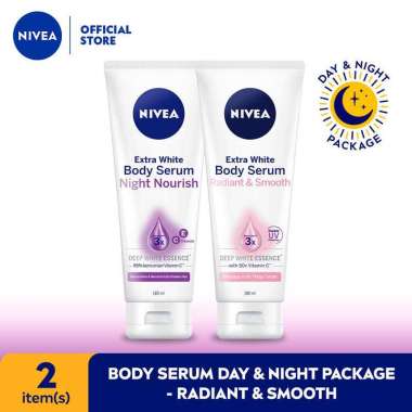 Nivea Body Serum 180ml PAKET RADIANT+NIGHT