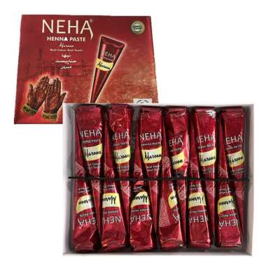 Neha Hena Cone Per Pcs Sudah BPOM maroon hena