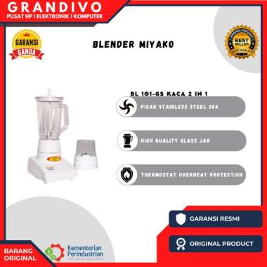 Blender Miyako BL 101-GS Kaca 2 In 1 Garansi Resmi - Grandivo