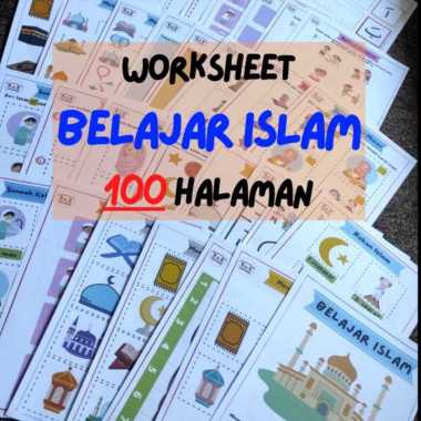 100 Hal Worksheet Anak Islami Belajar Agama Islam Muslim Buku Tk Paud