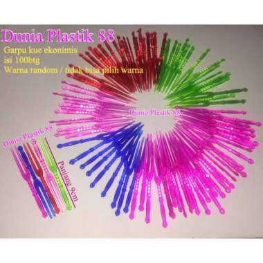 GARPU KUE WARNA EKONOMIS isi 100BTG plastik kecil mini buah puding pudding tart ultah ulang tahun GA