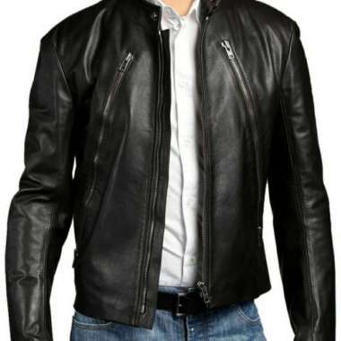 BOSSINDO NEW JAKET KULIT ASLI KULIT JAKET KULIT PRIA KULIT DOMBA KAMBING JAKET Kulit kambing XL