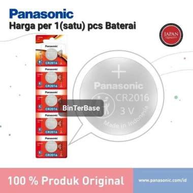 Baterai lithium Panasonic 3V CR 2016 baterai kancing cr2016