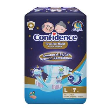 Promo Harga Confidence Adult Diapers Premium Night L7 7 pcs - Blibli
