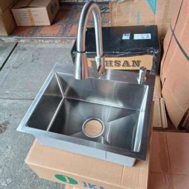 KITCHEN SINK 5243 STAINLESS STEEL 304/BAK CUCI PIRING JKM 1 LUBANG JKM/K.TARIK