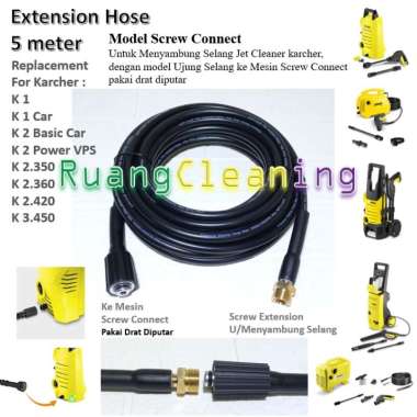 Karcher Selang Extension Hose Replacement for Jet Cleaner K1 K2 K3 K4 K5 Model Screw Connect