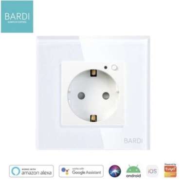 BARDI SMART WALL SOCKET EU - COLOKAN WIFI IOT STOP KONTAK Hitam