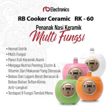 RB Cooker Rice Cooker Full Keramik Pink