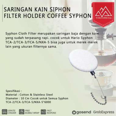 Saringan Syphon, Saringan Kain Siphon + Filter Holder Coffee Syphon