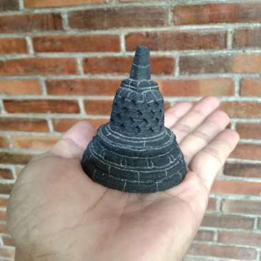 MINIATUR STUPA CANDI BOROBUDUR BATU TUTUP TIDAK BISA DIBUKA