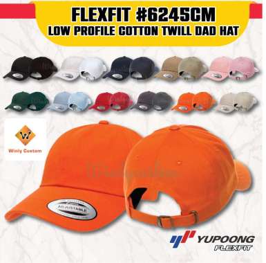 TOPI FLEXFIT YUPOONG 6245CM LOW PROFILE DAD HAT ORIGINAL 100% NEW