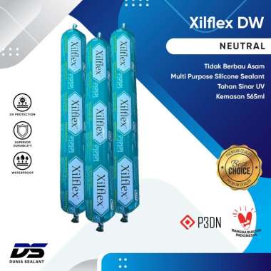 Sealant Silicone Netral XILFLEX DW Kemasan Sosis Interior Eksterior Black