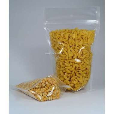 SPB Kemasan Standing Pouch bening Ziper 16x32 PP