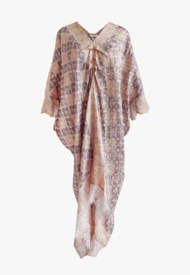 Benangsari Vira Kaftan Batik Wanita Viscose Panjang 3D Cream
