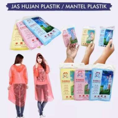 Jas Hujan Plastik Sekali Pakai Jas Hujan Ponco Disposable PakingBublewrap