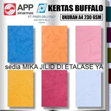 kertas buffalo f4 230 gsm/ kertas buffalo jilid sampul 1pack / 100 pcs Multicolor