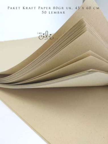 kertas bungkus coklat 45x60 cm / kraft untuk jne Multicolor