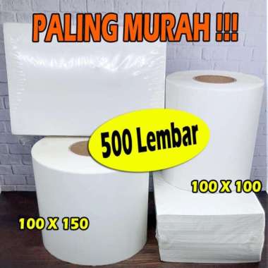 100x100 100x150 label sticker thermal / kertas thermal / stiker resi Multicolor