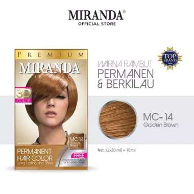 Miranda Semir 30ML pewarna rambut miranda MC-14(GOLDEN BROWN)