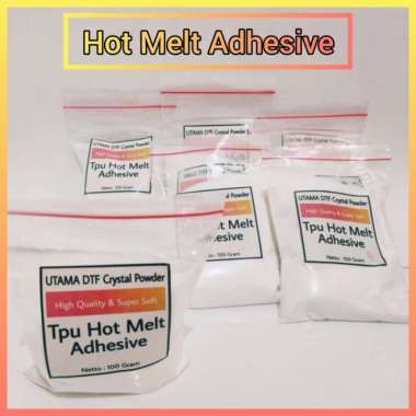 tpu hot melt adhesive powder sablon dtf /bubuk transfer pet film 100gr Multicolor