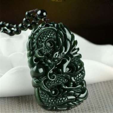 BATU ukiran NAGA black jade Natural