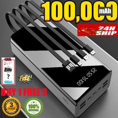 WOOFEER power bank fast charging 150000mah original powerbank with Micro/Type-C batrai polimer power