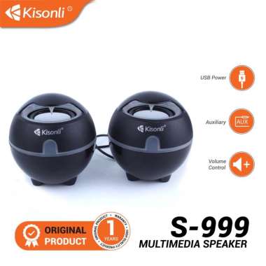 Gaming Speaker Komputer/Laptop S999 Dual Bass With Volume Control