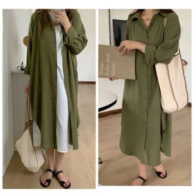 FBT TUNIK WANITA TAZKIA LONG TUNIK BAHAN CRINKLE AIRFLOW LONG TUNIK WANITA MUSLIM JUMBLO OVERSIZE PO
