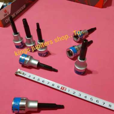 Segi 5 LOBANG 1/2dr Mata kunci sok bintang T30 T40 T50 IWT star syok ATAU MERK LAINNYA sock socket s