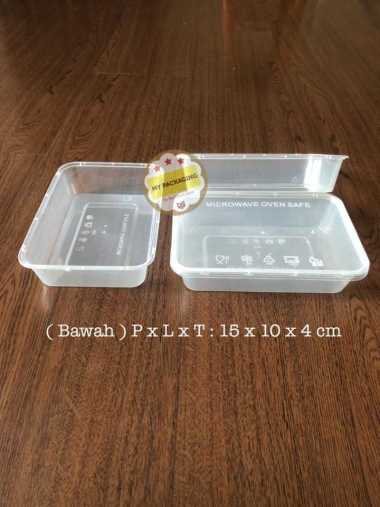 Thinwall 500 ml /Container Microwave/Kotak Makan/wadah plastik BENING 25 pcs