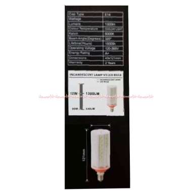 Krisbow LED Bulb 15w Bohlam E27 Warm White Bola Lampu Lonjong Warna Putih Coolday Light Kris 15 watt