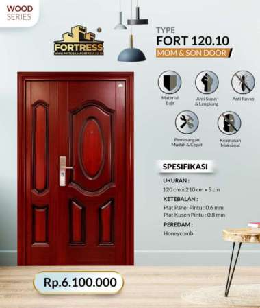 PINTU BAJA FORTRESS / PINTU RUMAH/ PINTU BAJA FORT 120.10 120x210