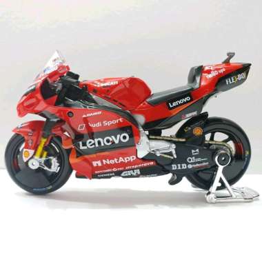Diecast Motor Sport Maisto MotoGP Ducati Desmosedici GP 2021 Francesco Bagnaia 63 Skala 18