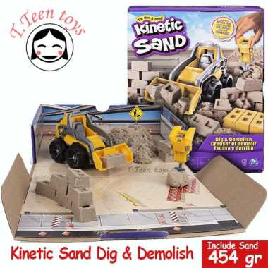 kinetic sand dig and demolish truck playset 454 gr pasir kinetik magic