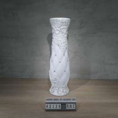 Vase bunga plastik import/Pot bunga motif unik+crystal 42139