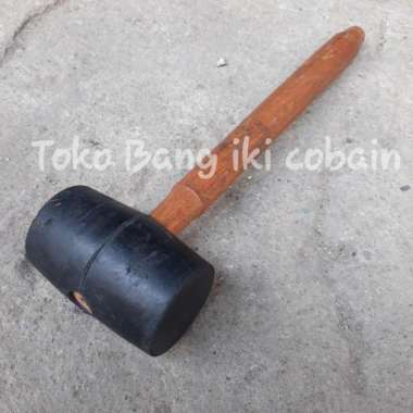 Palu Karet Keramik 16oz Besar Gagang Kayu Palu Keramik